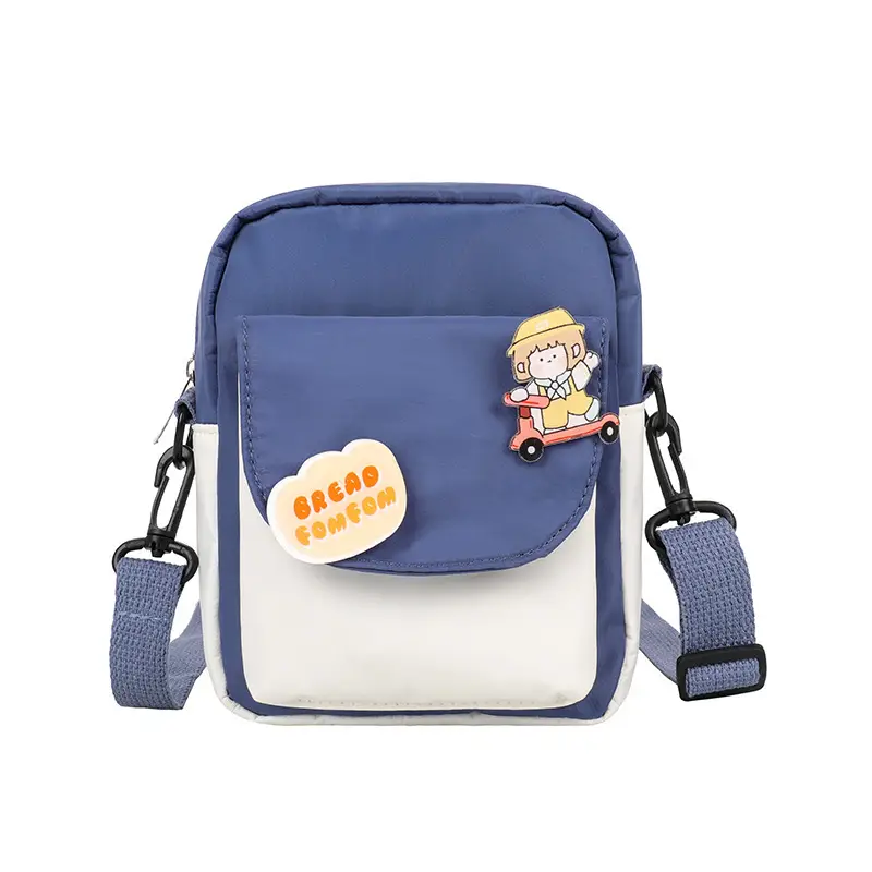 Cute Harajuku Crossbody Bag for Girls Blue White - Image 3