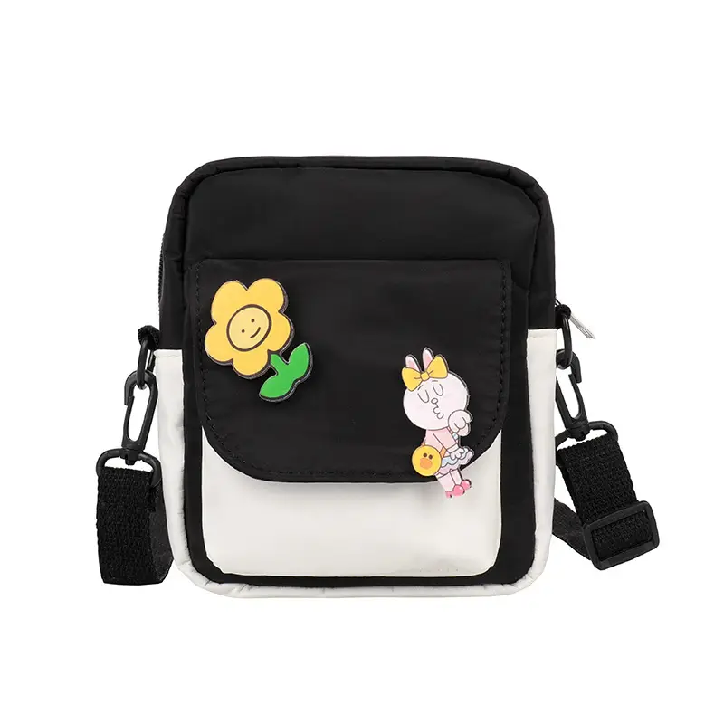 Cute Harajuku Crossbody Bag for Girls Blue White - Image 4