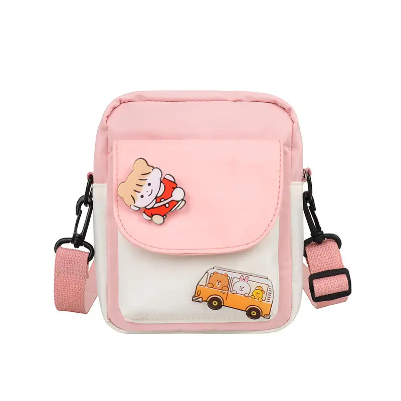 Cute Harajuku Crossbody Bag for Girls Blue White - Image 5