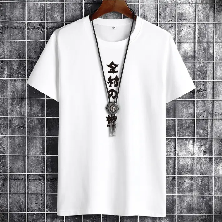 Men Cotton Printed T-Shirt Yellow Short Sleeve - Image 13