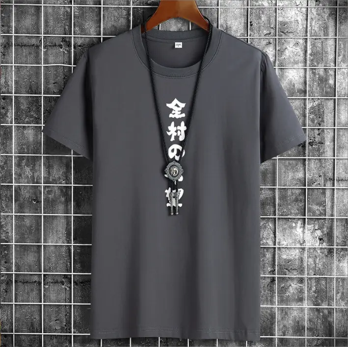 Men Cotton Printed T-Shirt Yellow Short Sleeve - Image 2