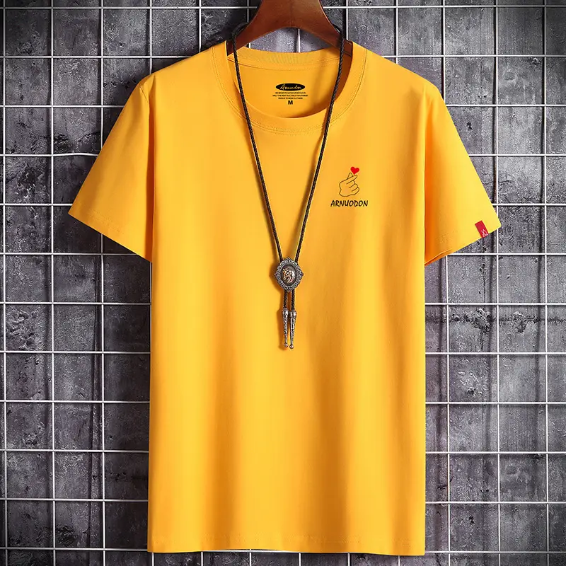 Men White Cotton T-Shirt Round Neck Loose Fit - Image 18