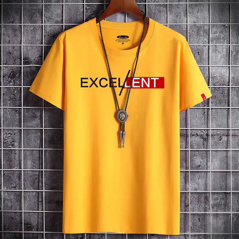 Men Grey Cotton T-Shirt Round Neck Loose Fit - Image 9