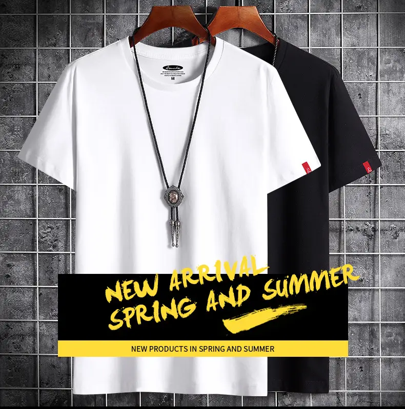 Men Grey Cotton T-Shirt Round Neck Loose Fit — feature 1