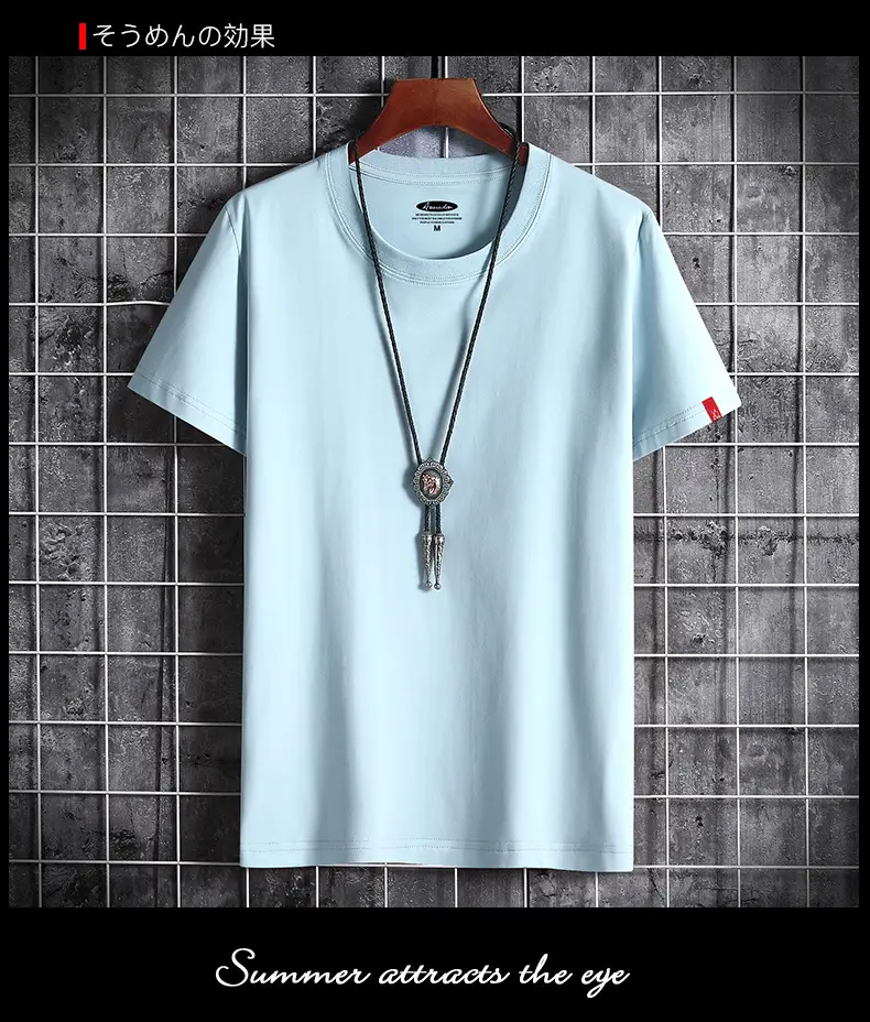 Men Grey Cotton T-Shirt Round Neck Loose Fit — feature 8