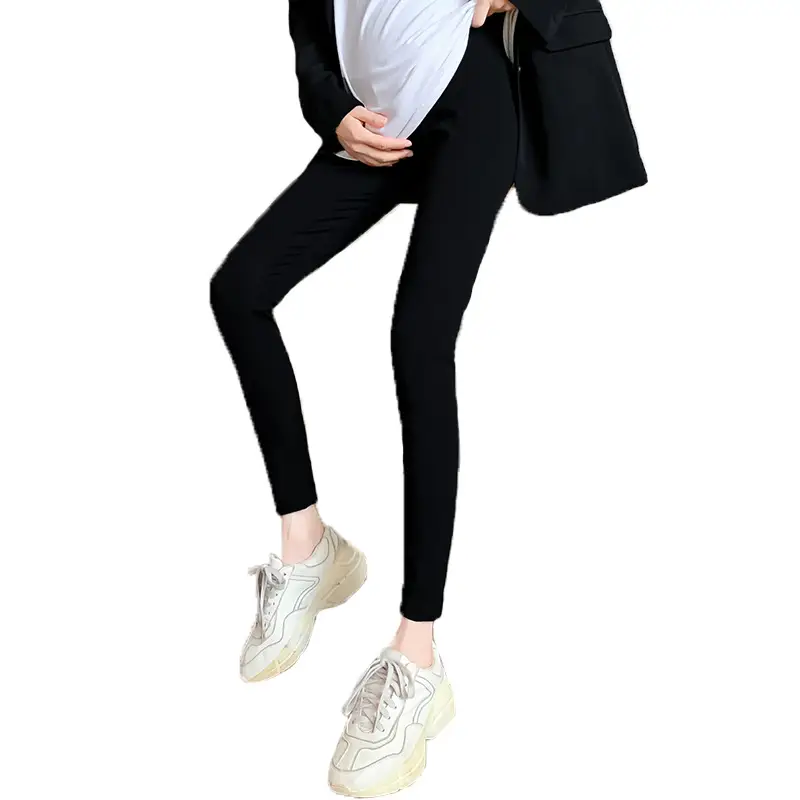 Pregnant Women's Leggings Ankle Length Adjustable Solid Color - Image 8