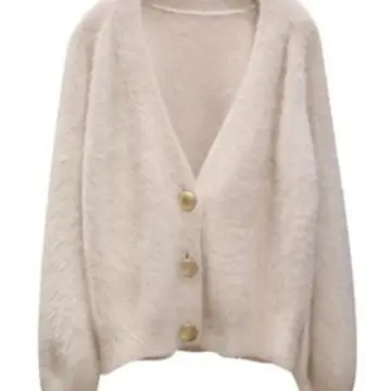 2025 Mink Velvet V-Neck Jacket Women - Image 9