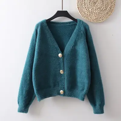 2025 Mink Velvet V-Neck Jacket Women - Image 4