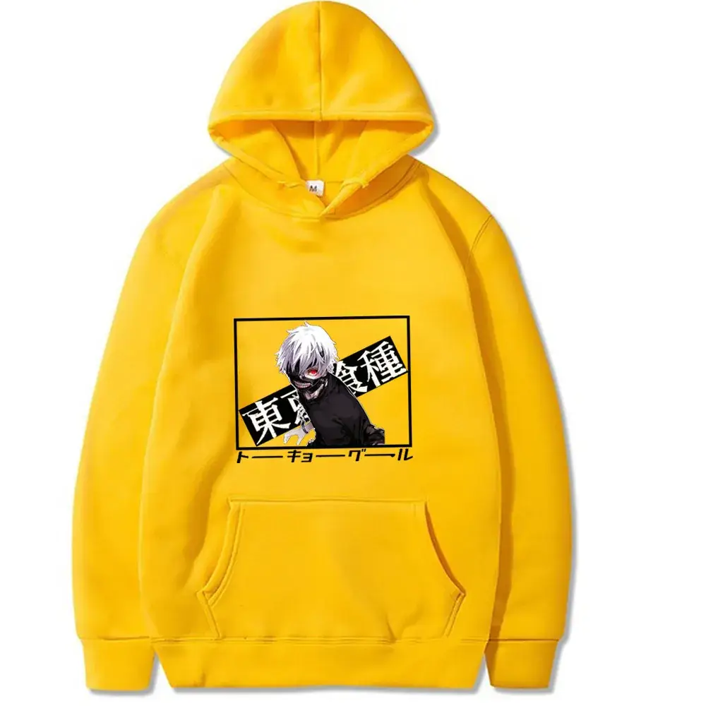 Yellow Tokyo Ghoul Hooded Sweatshirt for Men - Image 8