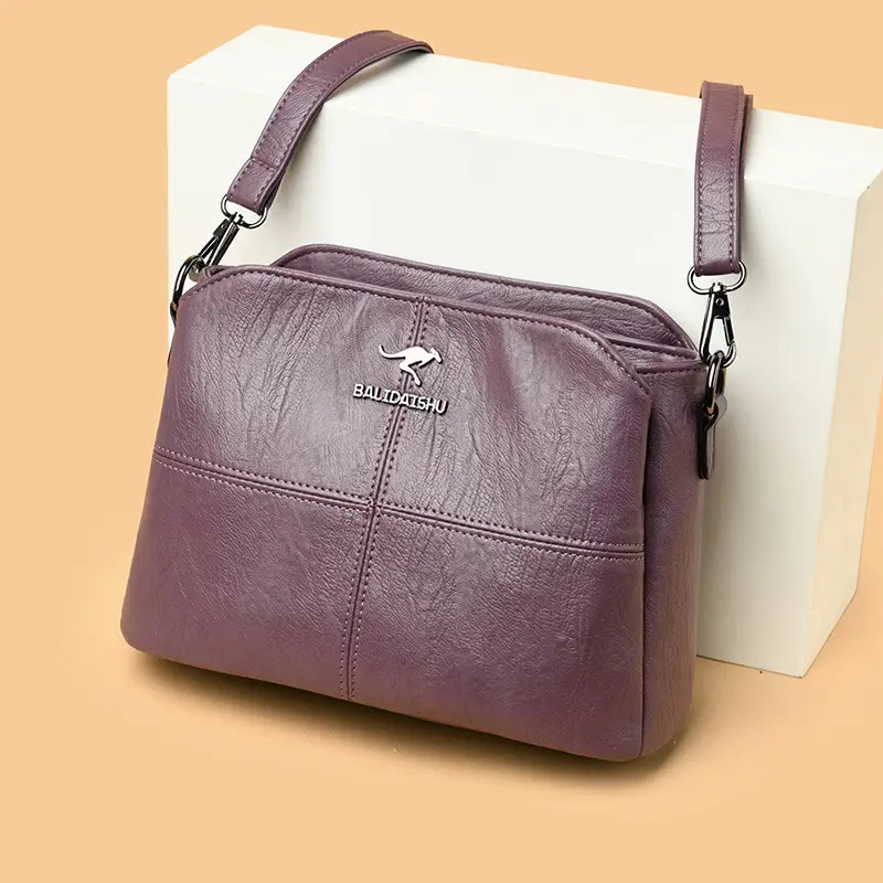 Women's Purple Embroidered Shoulder Bag 2023 - Image 12