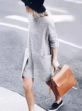 Women Leopard Print Long Sleeve Mini Skirt Dress — feature 10
