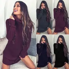 Ladies Leopard Print Long Sleeve Dress White Black — feature 20