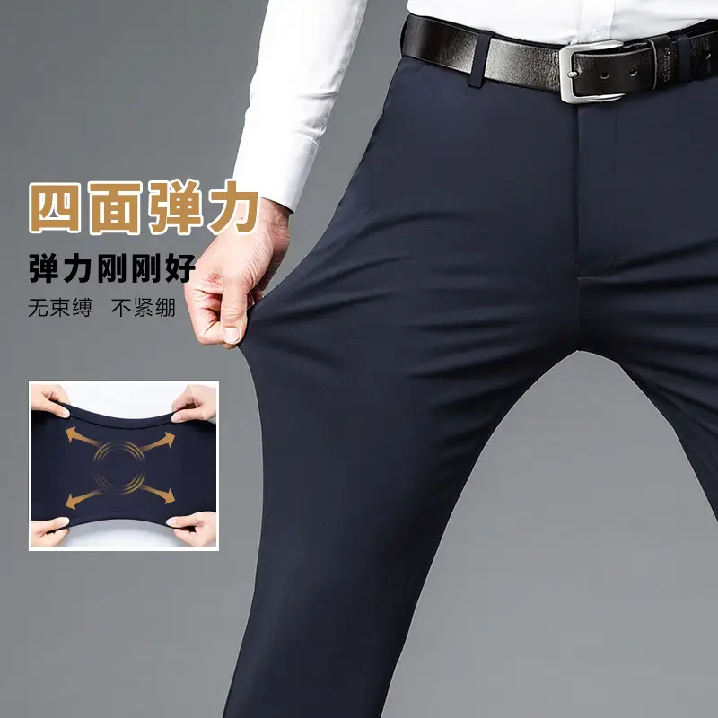 Straight-Leg Fleece Lined Long Pants for Men - Image 11