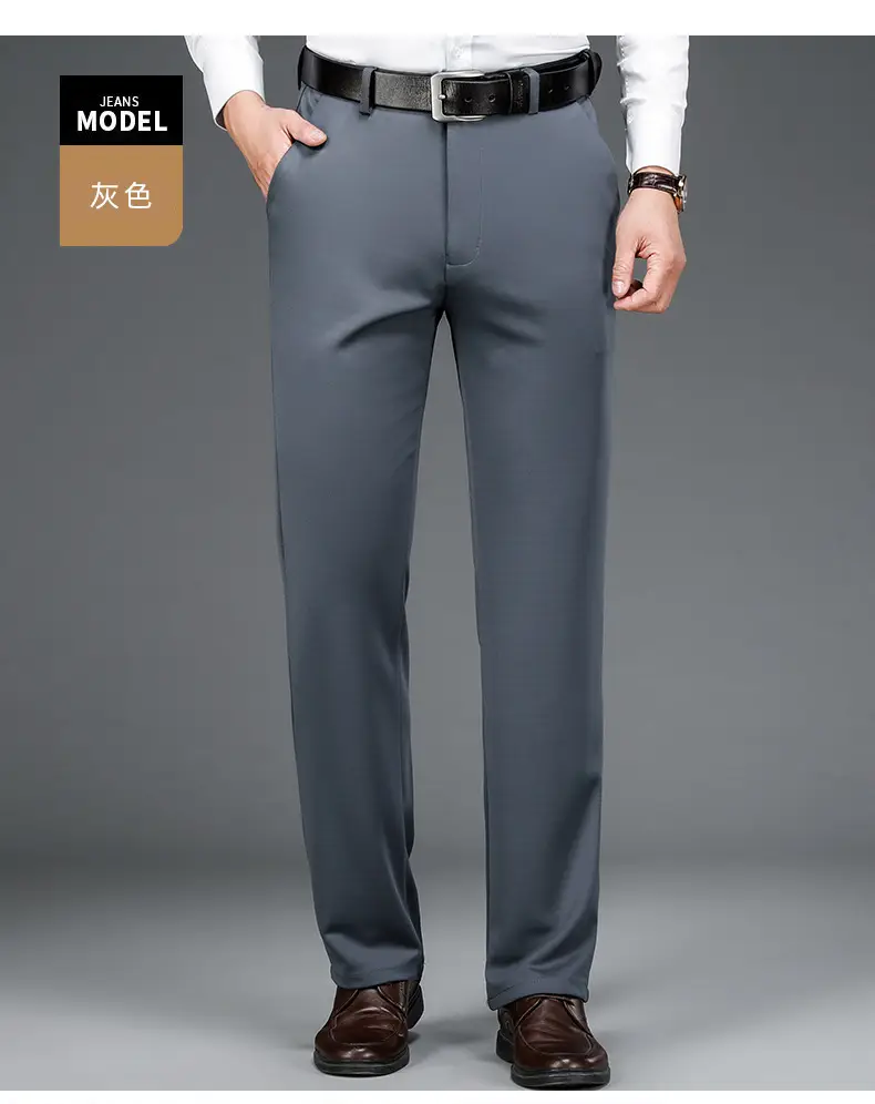 Straight-Leg Fleece Lined Long Pants for Men — feature 16