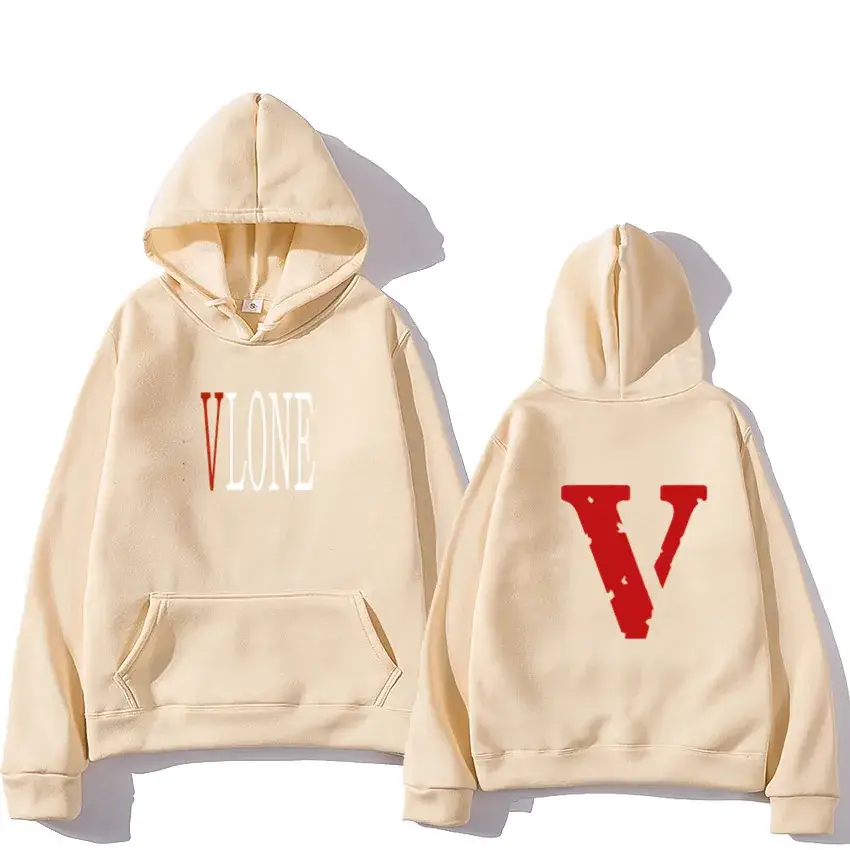 Winter V-Print Hooded Pullover Set White - Image 13