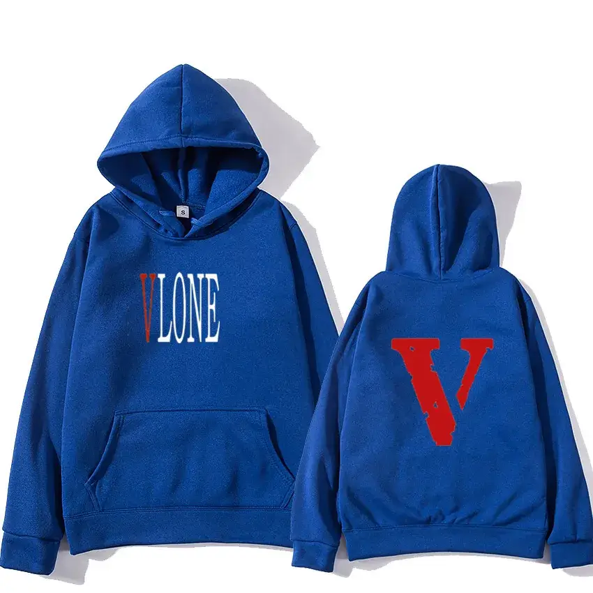 Winter V-Print Hooded Pullover Set White - Image 3