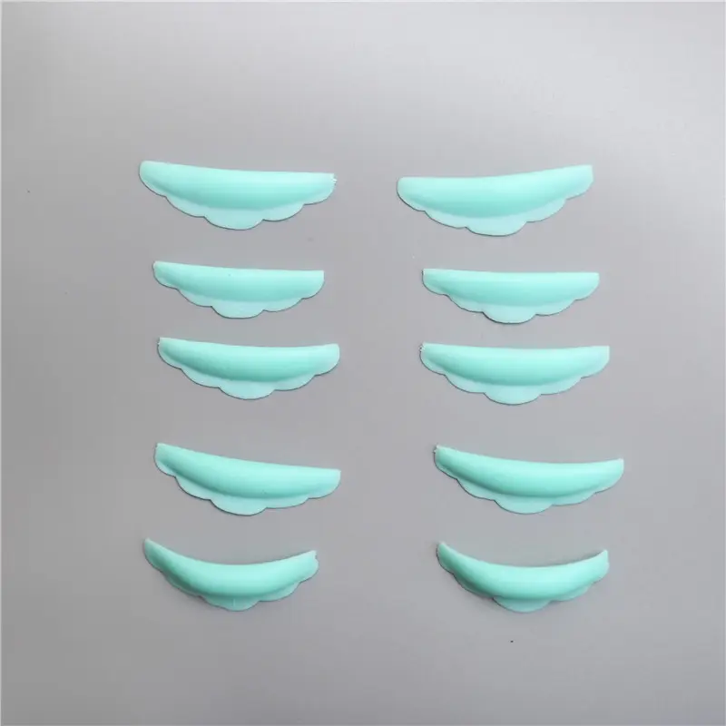 5 Pairs Green Silicone Eyelash Gaskets for Smilies