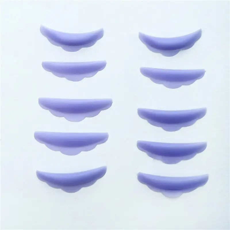 5 Pairs Green Silicone Eyelash Gaskets for Smilies