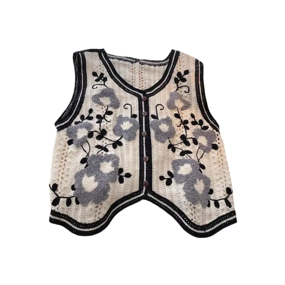 Women's Lace Hollow-out Vest with Hook Sleeve