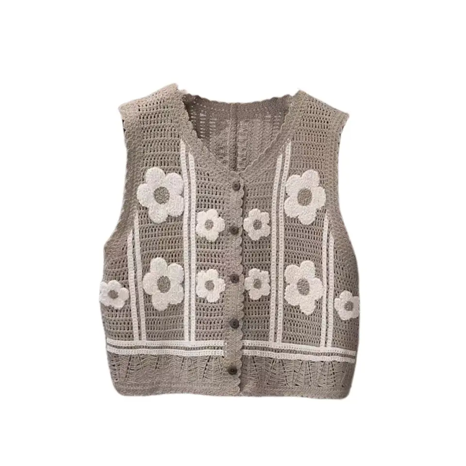 Women's Lace Hollow-out Vest with Hook Sleeve