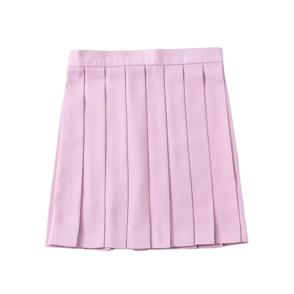 Spot Japanese Pleated Skirt Macaron Solid Color - Image 20