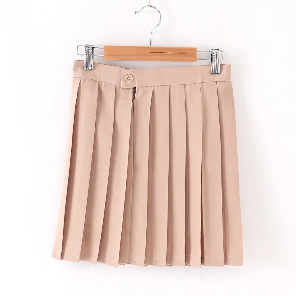 Spot Japanese Pleated Skirt Macaron Solid Color - Image 10