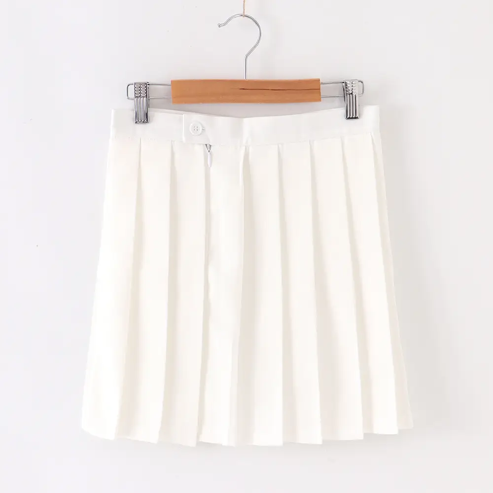 Spot Japanese Pleated Skirt Macaron Solid Color - Image 12
