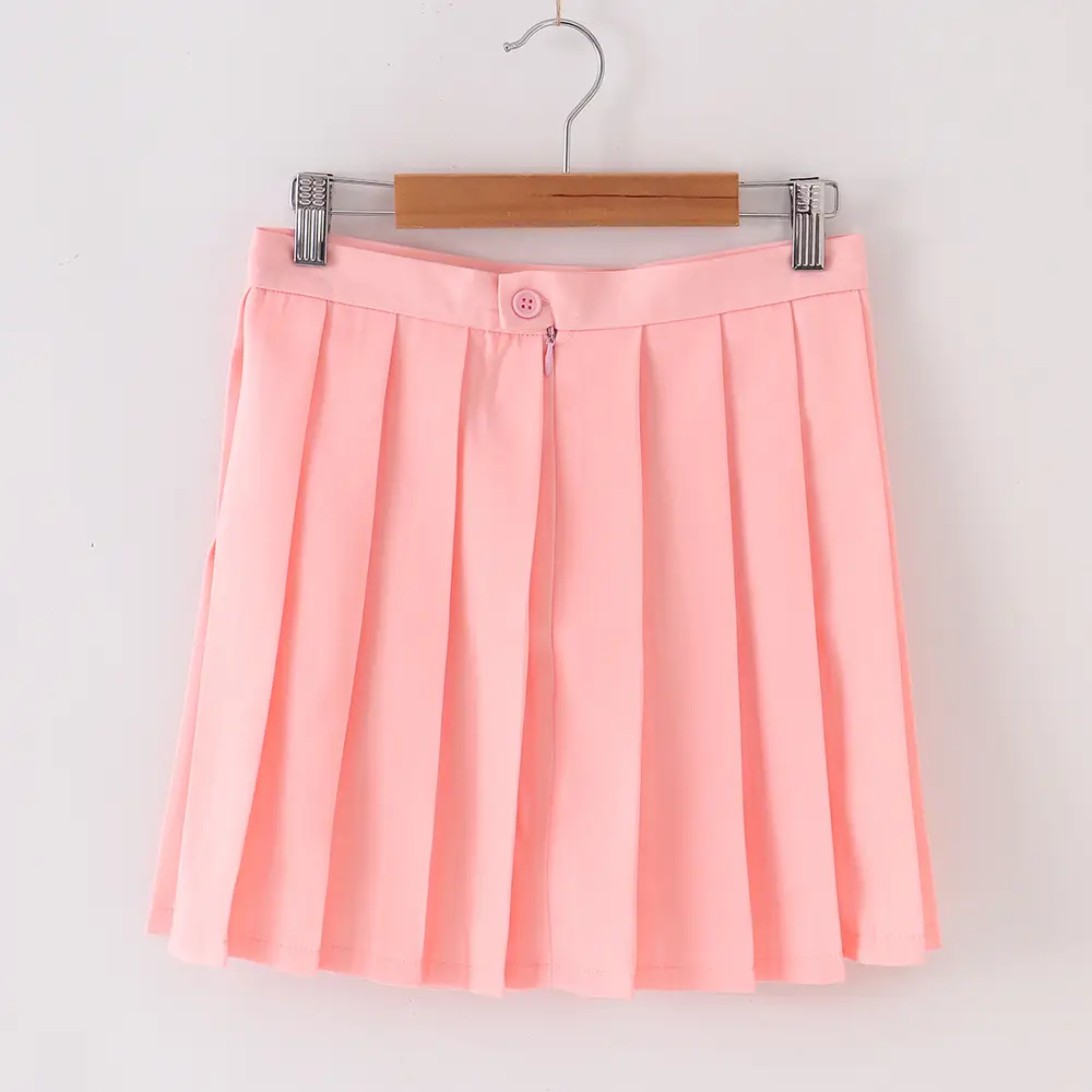 Spot Japanese Pleated Skirt Macaron Solid Color - Image 4