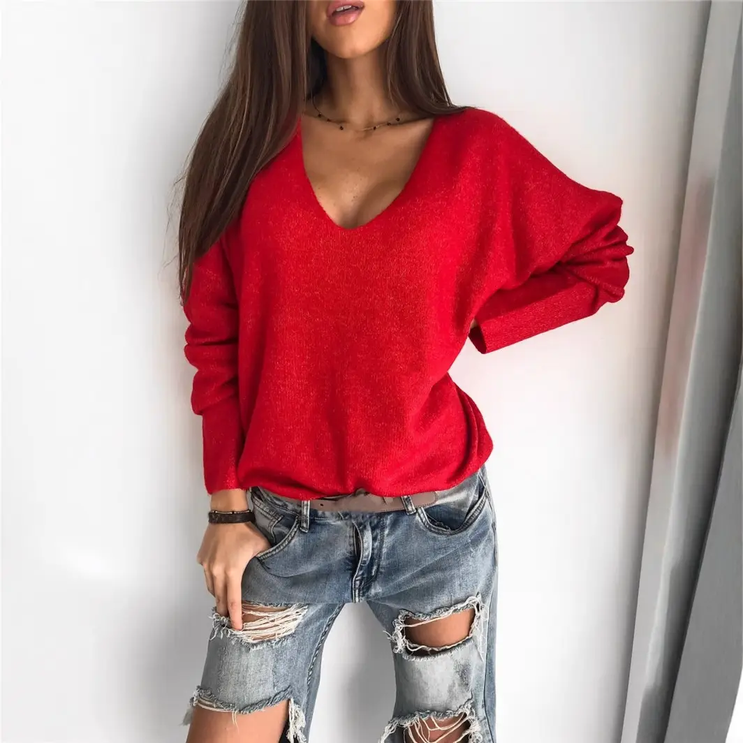 V-Neck Pullover Set Gold Cotton Casual Wear