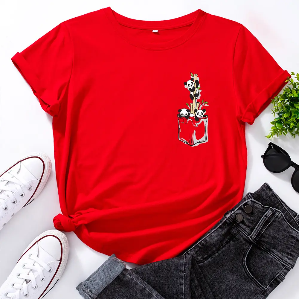 Red Letter Beach Print Women's T-Shirt - Image 2