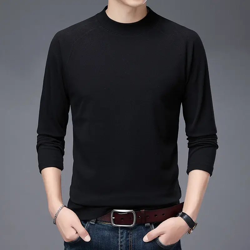 Men's Double-Sided Velvet Sweater Brown Oblique Shoulder