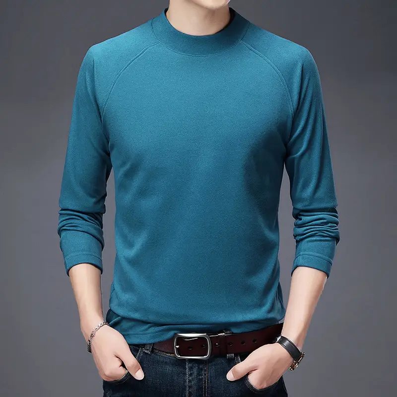 Men's Double-Sided Velvet Sweater Brown Oblique Shoulder