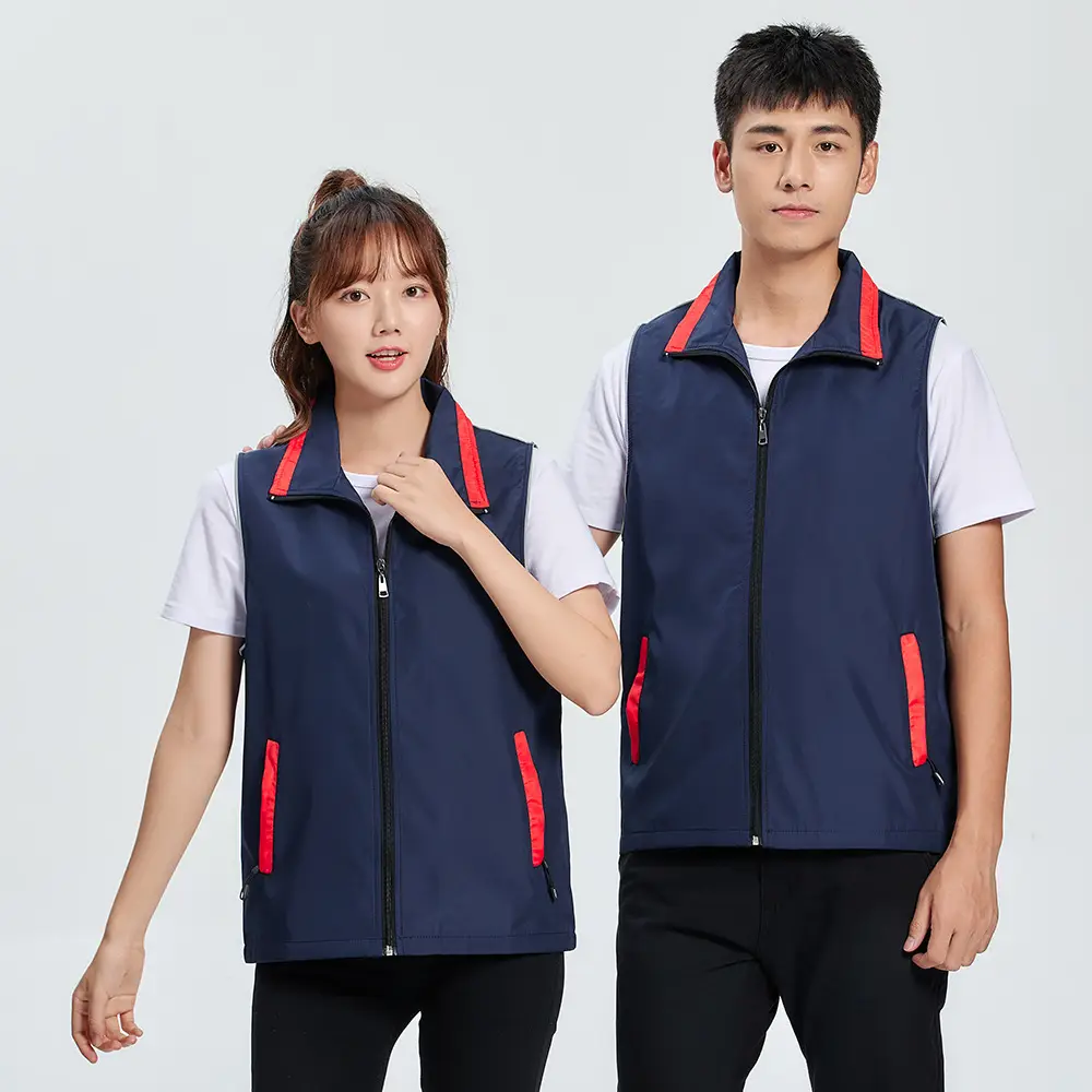 Neoprene Sleeveless Vest for Men Women Blue Black Accents - Image 10