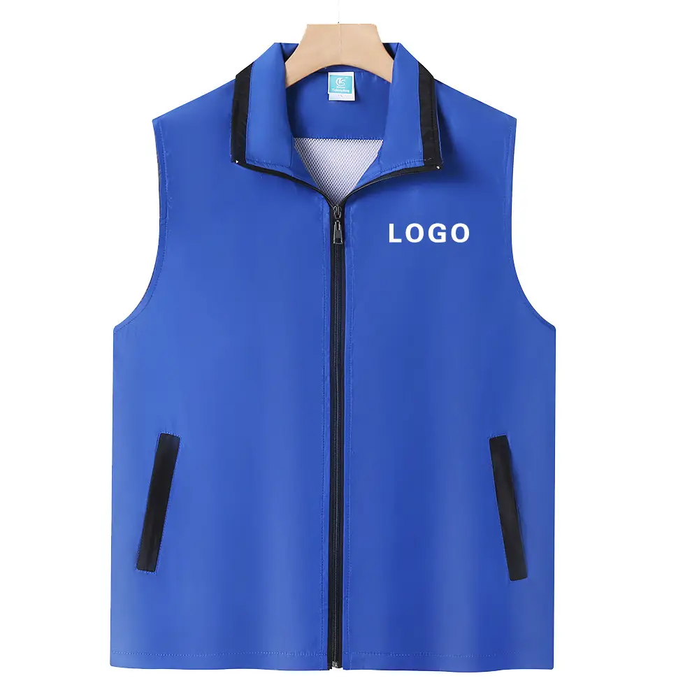Neoprene Sleeveless Vest for Men Women Blue Black Accents - Image 12