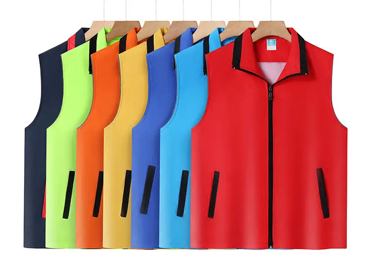 Neoprene Sleeveless Vest for Men Women Blue Black Accents — feature 6