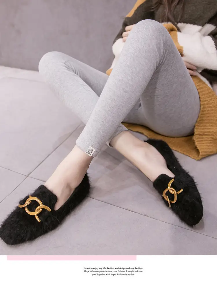 Warm Fleece Lined Long Leggings for Women — feature 12