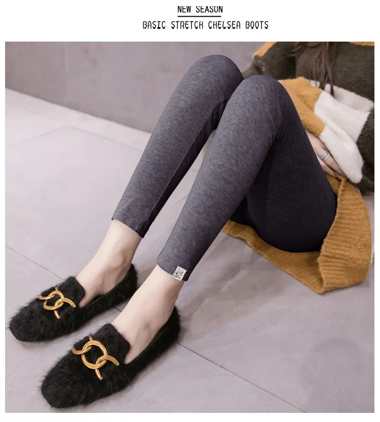 Warm Fleece Lined Long Leggings for Women — feature 14