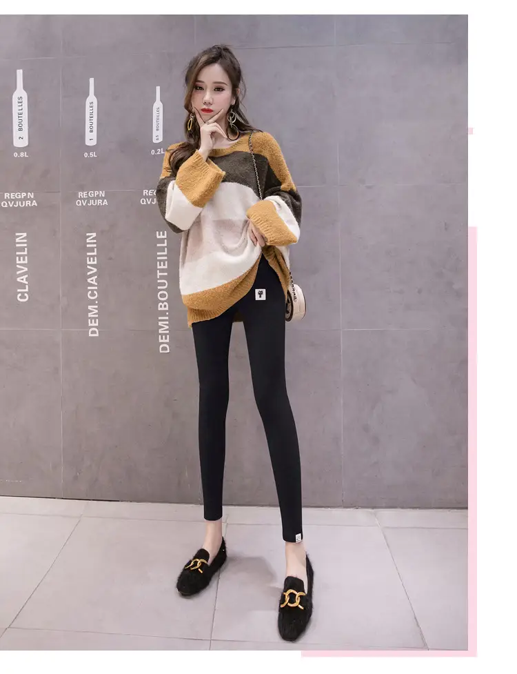 Warm Fleece Lined Long Leggings for Women — feature 19