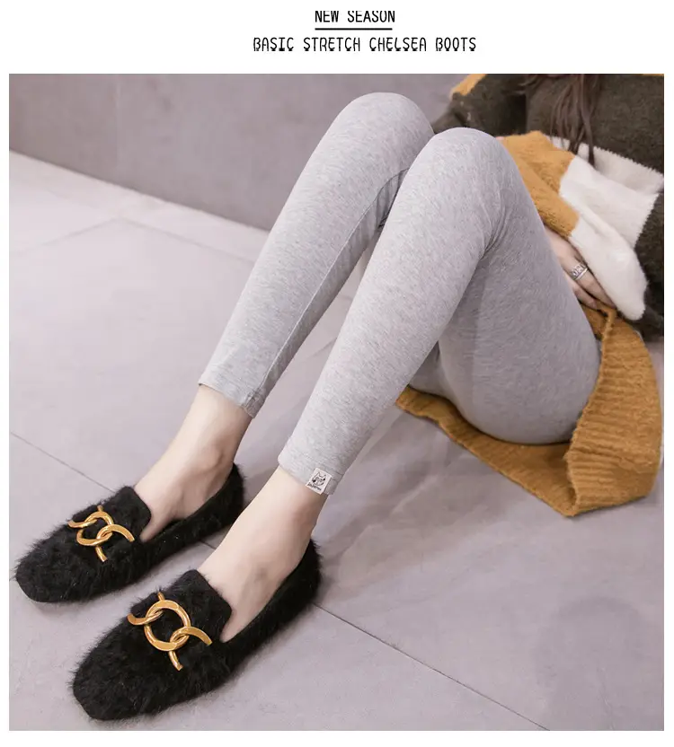 Warm Fleece Lined Long Leggings for Women — feature 6