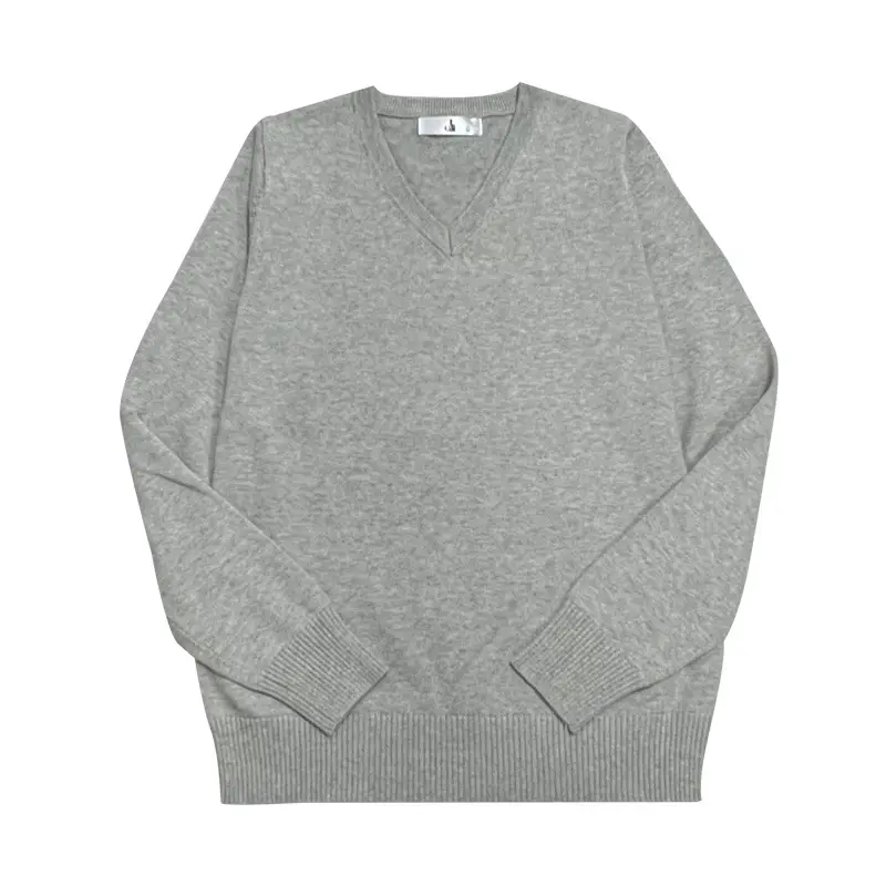 Men V Neck Knitted Sweater Navy Blue - Image 4