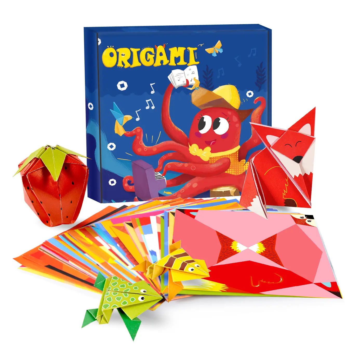 Cross-Border Kids English Origami Paper Cut Educational Toy - Image 2