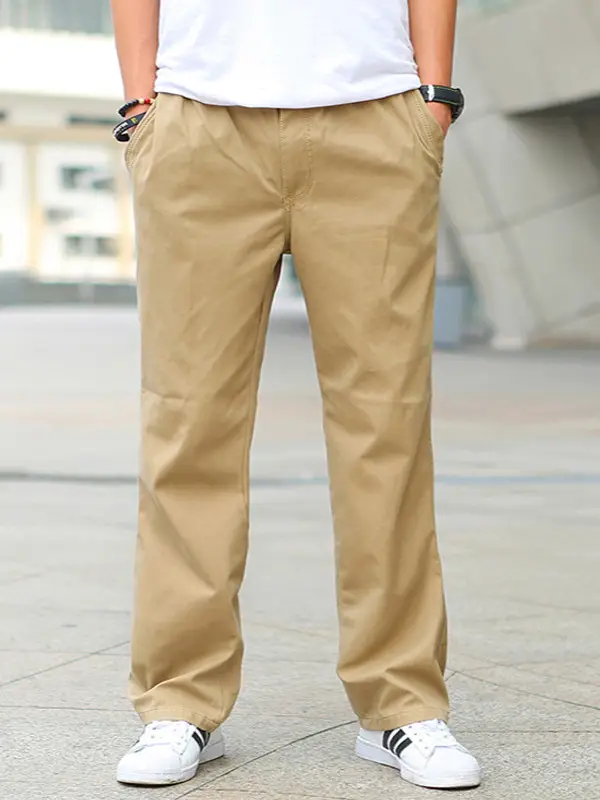 Men's Grey Loose Fit Casual Pants Winter Overalls - Image 7