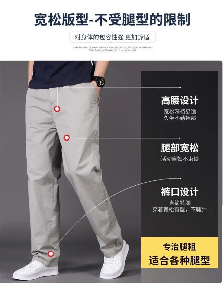 Men's Grey Loose Fit Casual Pants Winter Overalls — feature 28