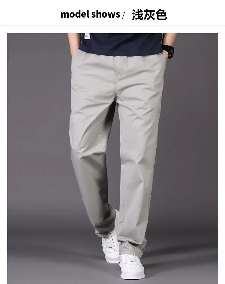 Men's Grey Loose Fit Casual Pants Winter Overalls — feature 33