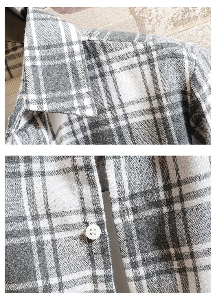 Men's Plaid Long Sleeve Shirt Winter Casual Jacket — feature 6