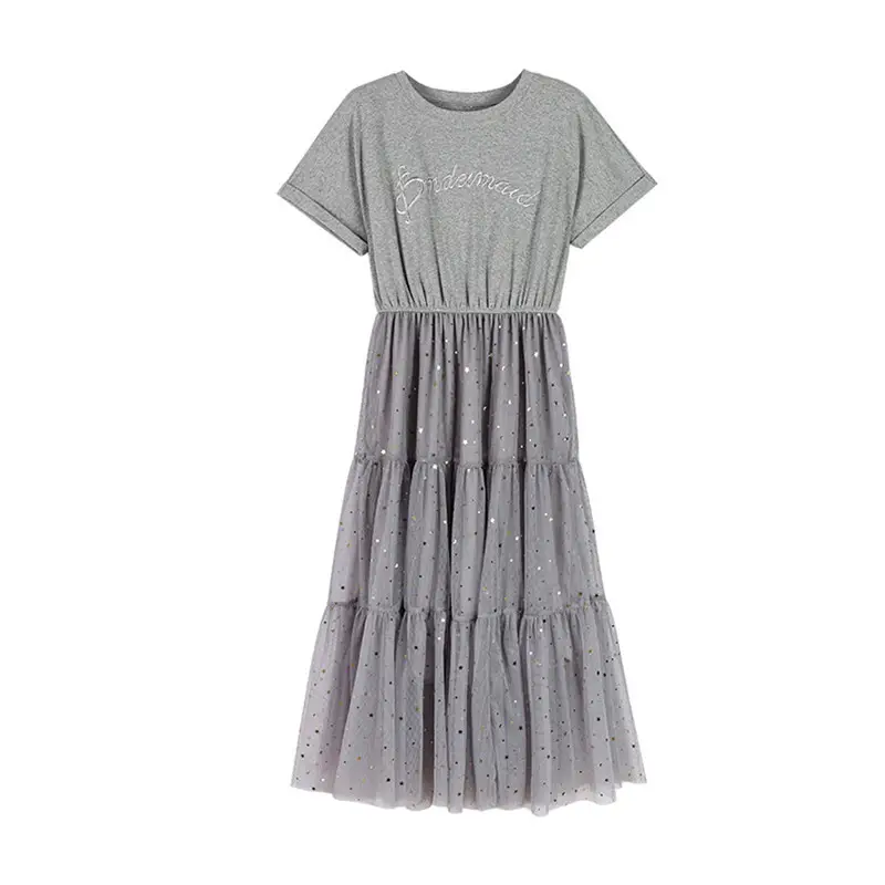 Maternity Dress White Sequined A-Line Skirt - Image 8