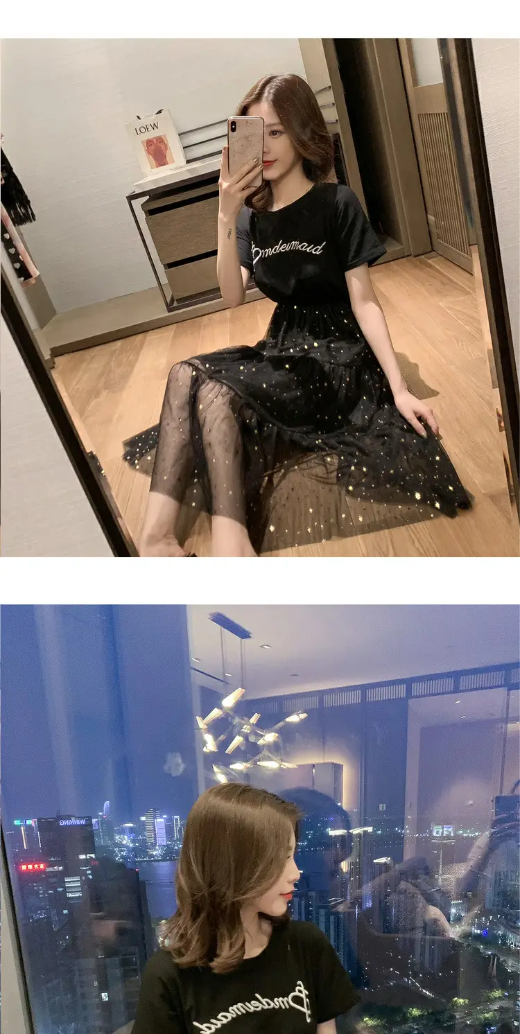 Maternity Dress White Sequined A-Line Skirt — feature 36