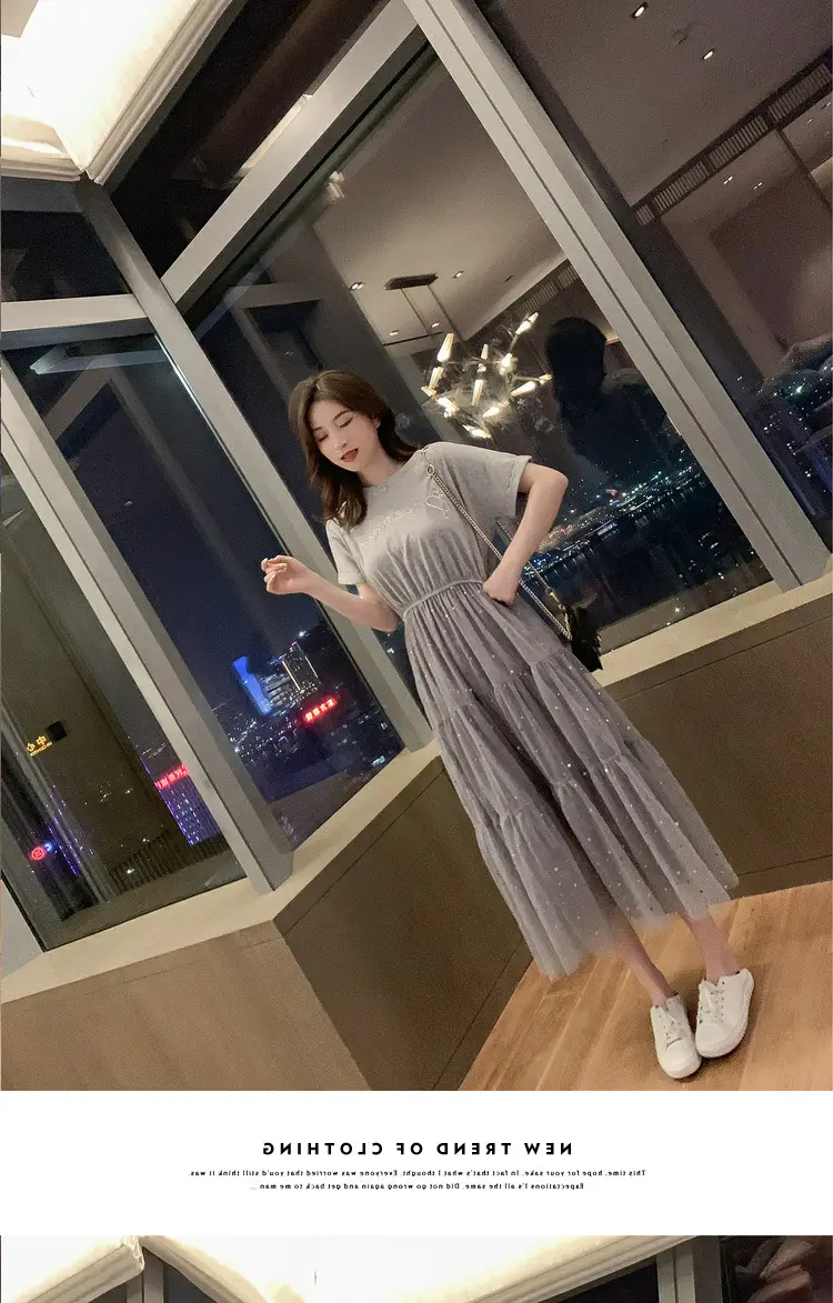 Maternity Dress White Sequined A-Line Skirt — feature 7
