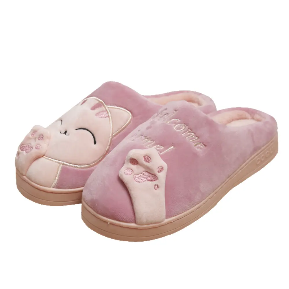 2021 Cotton Cartoon Slippers Winter Warm Couple Set - Image 11