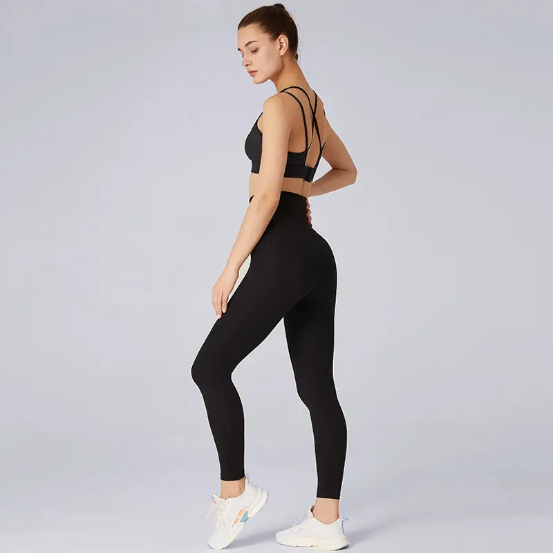 Women's Black High Waist Fitness Pants for Running & Yoga - Image 5